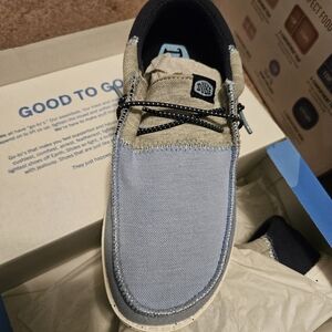 Hey Dude Kids Slip-On Loafers in Blue and Gray